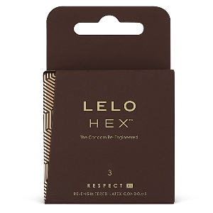 товар - Презервативи LELO HEX Condoms Respect XL 3 Pack, тонкі та суперміцні, збільшений розмір